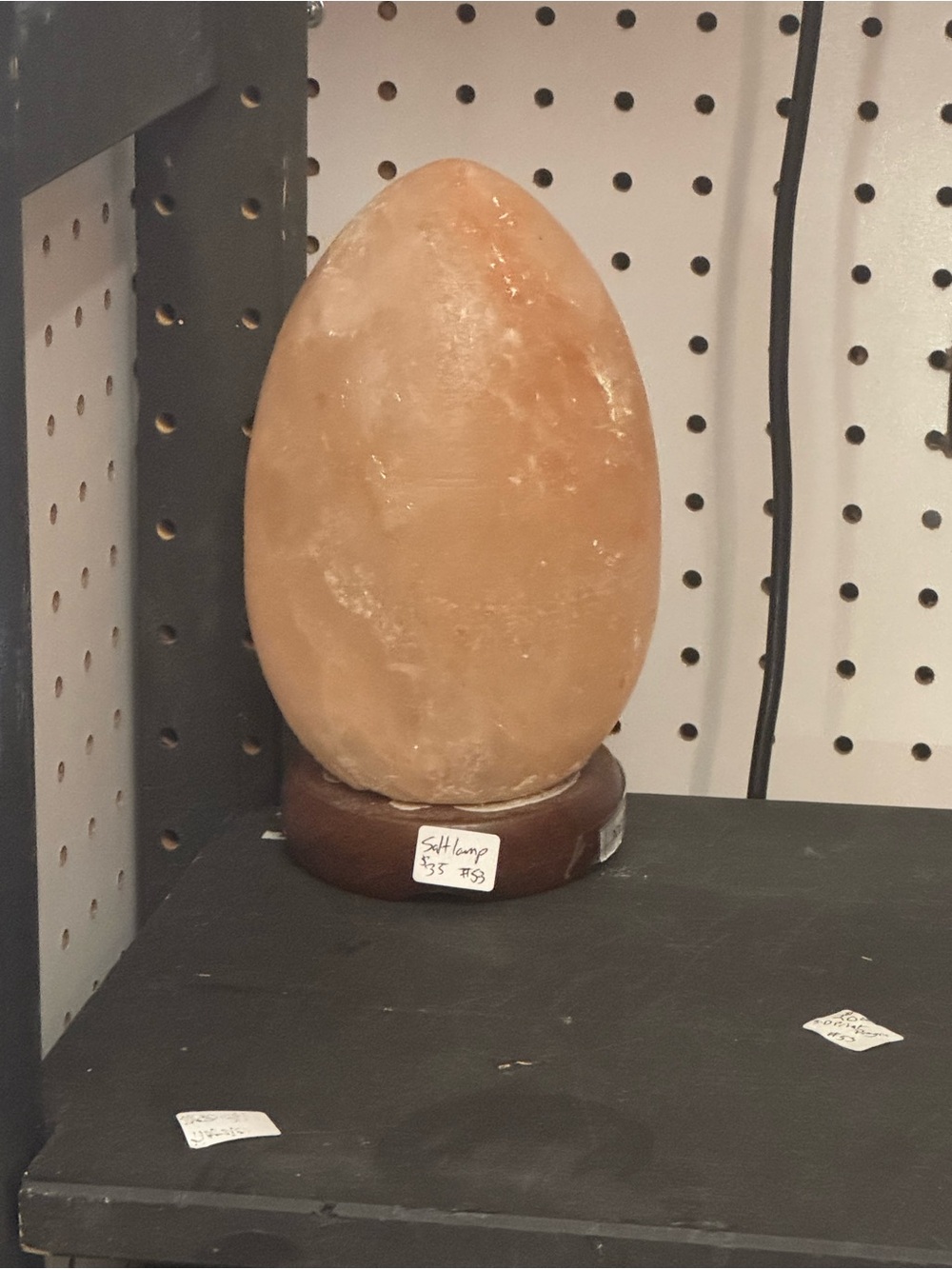 Himalayan Salt Lamp on Wooden Base - Natural Pink